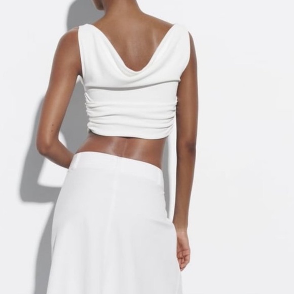 ZARA Draped crop top size M - Picture 4 of 9